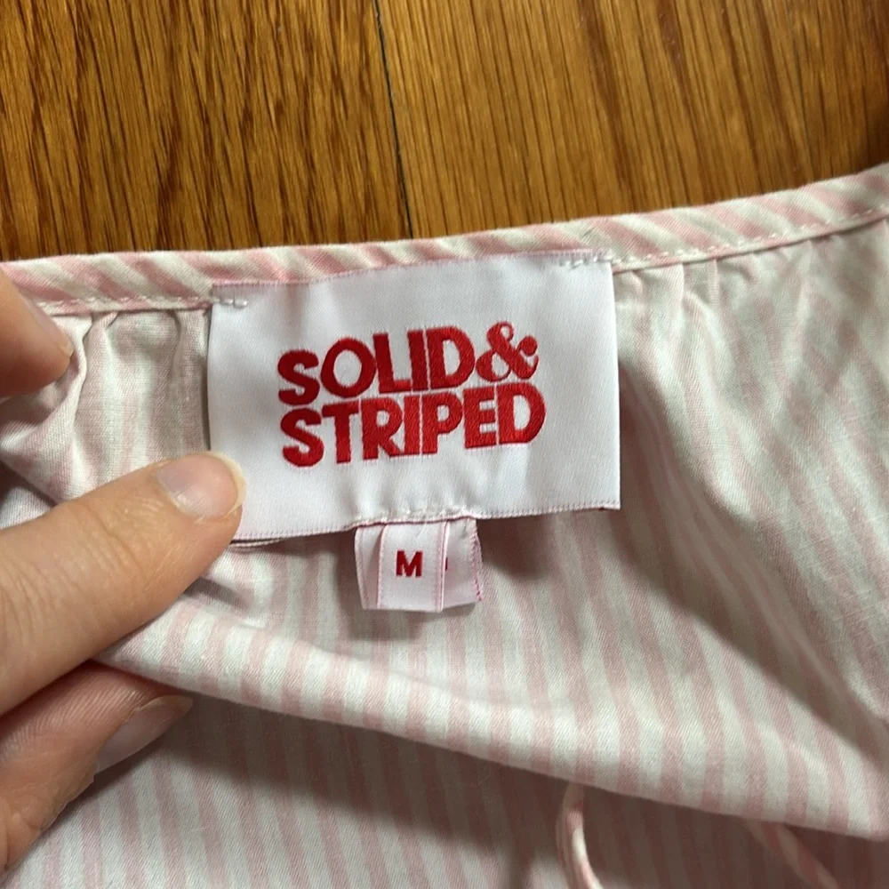 SOLID & STRIPED Addison pinstripe sun dress Easter M - Picture 4 of 4